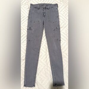 American Eagle Outfitters Gray Skinny Cargo Jeans